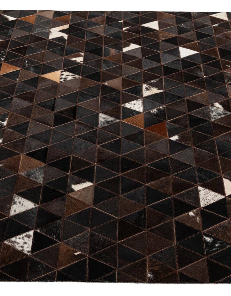 Detail image of 5' 1 x 8' 1 Cowhide - Patchwork Rug