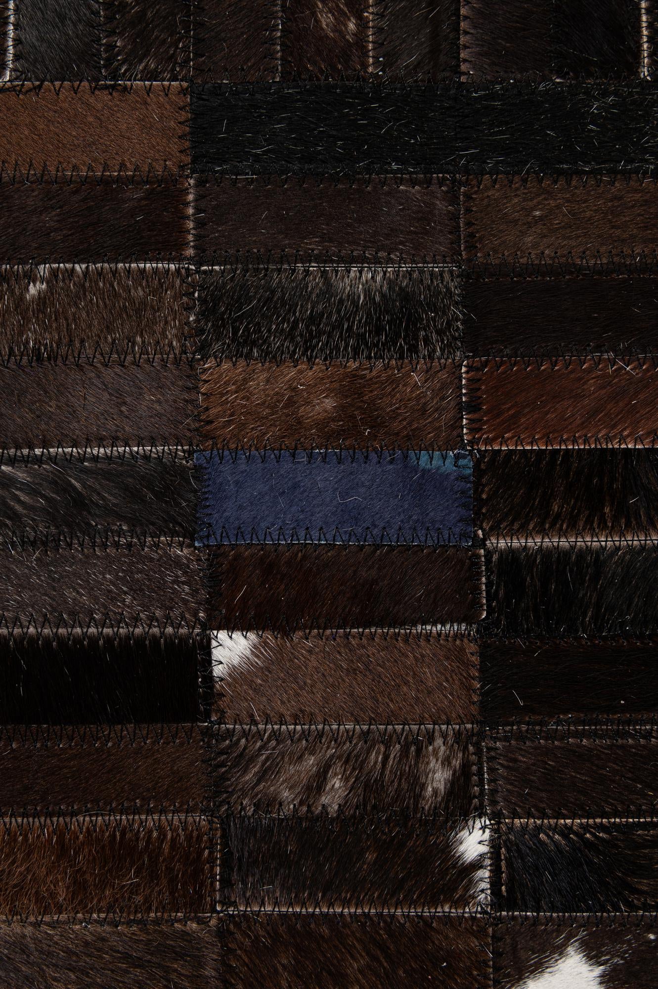 5' x 8' 1 Cowhide - Patchwork Rug