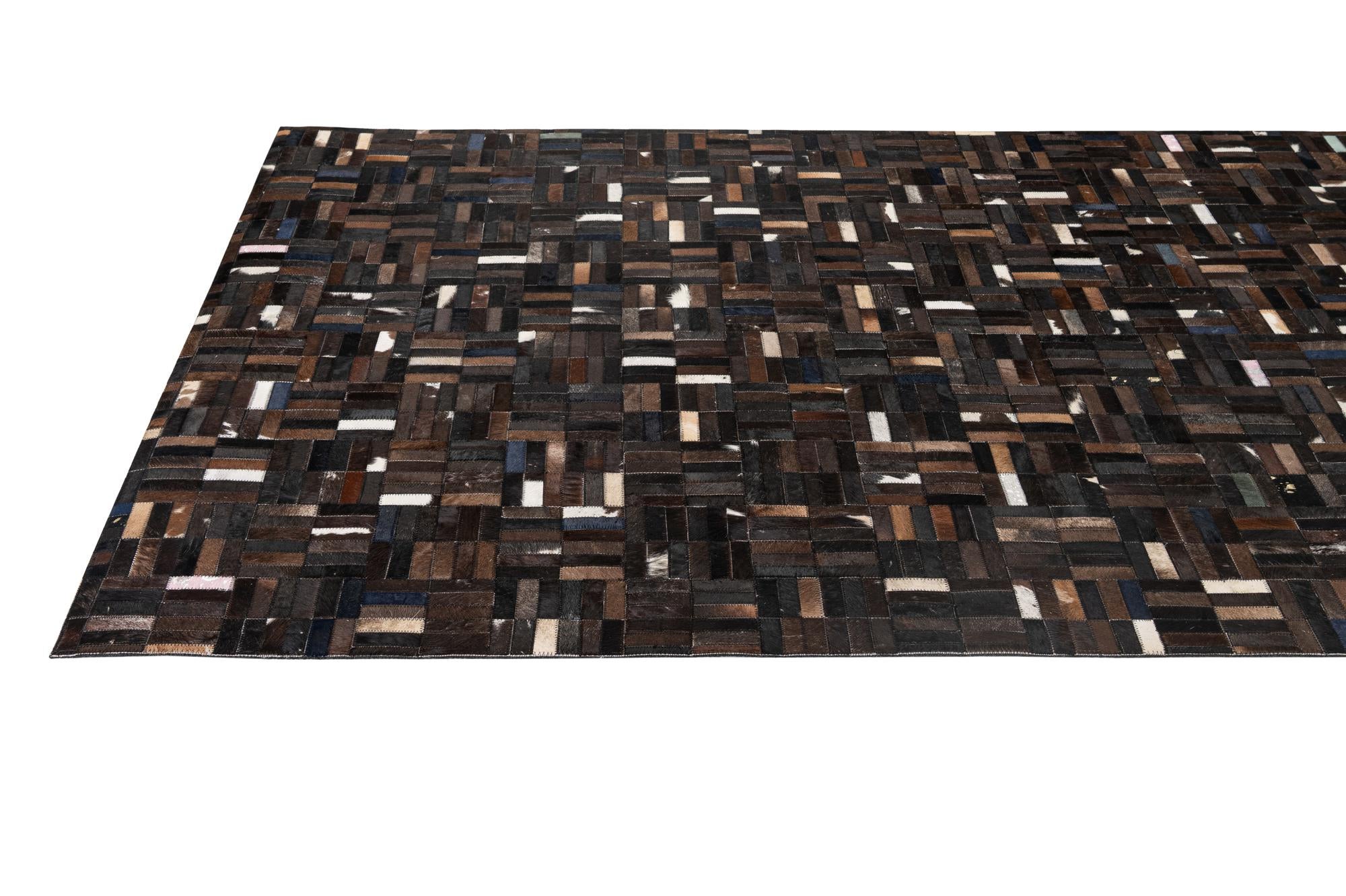 5' 1 x 8' Cowhide - Patchwork Rug