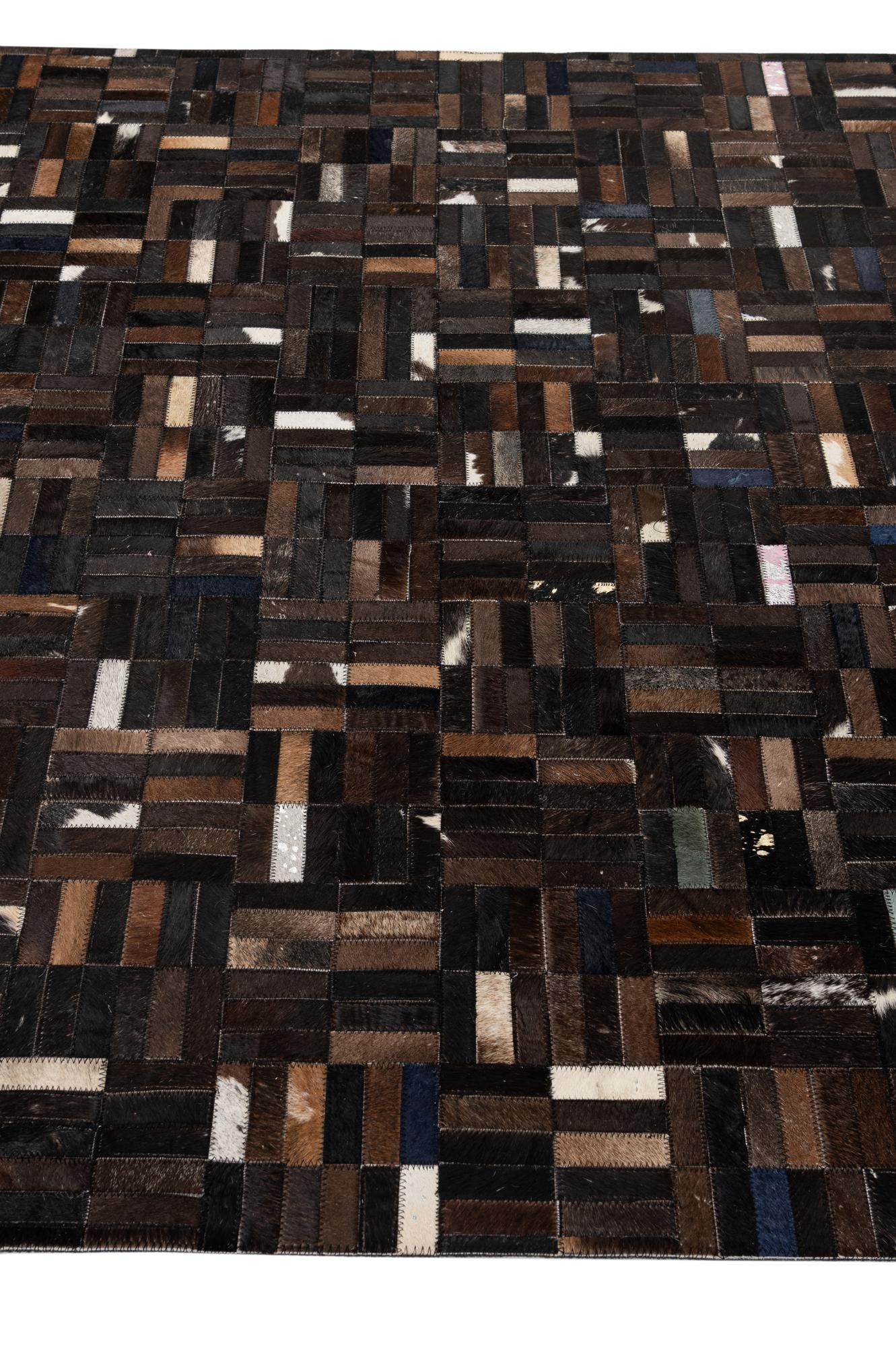 5' 1 x 8' Cowhide - Patchwork Rug