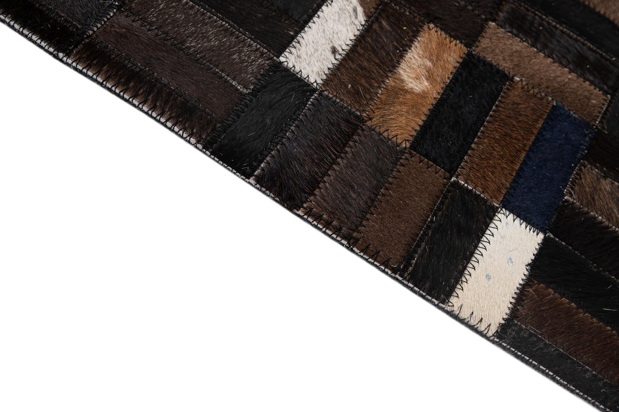 5' 1 x 8' Cowhide - Patchwork Rug