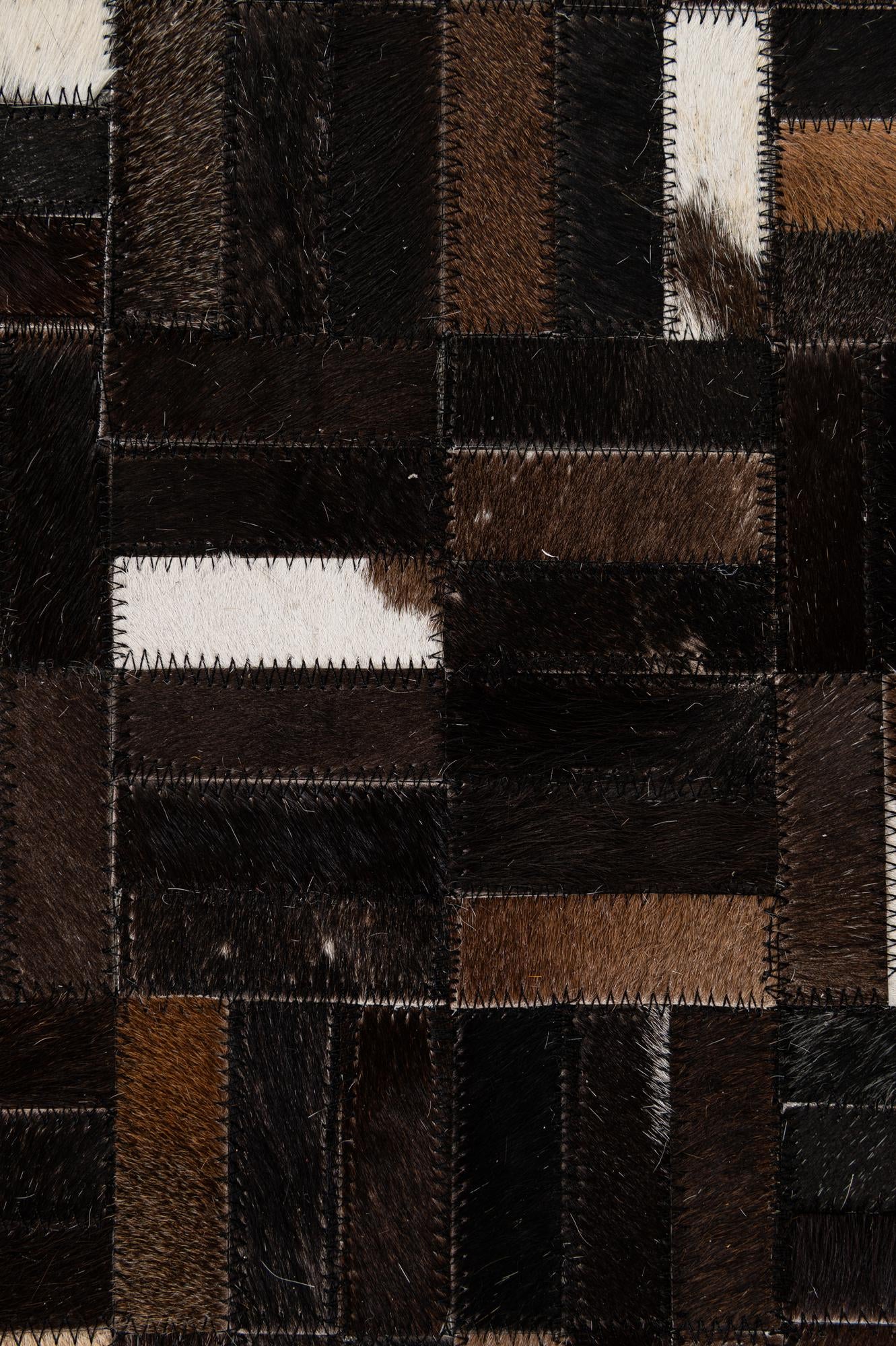 5' 1 x 8' Cowhide - Patchwork Rug