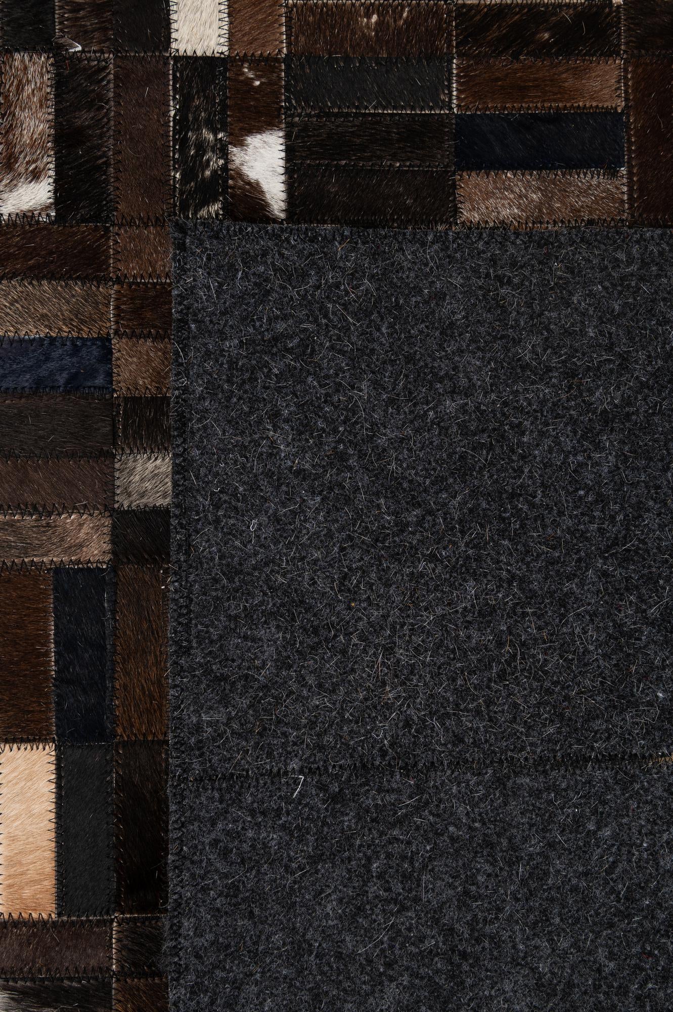 5' 1 x 8' Cowhide - Patchwork Rug