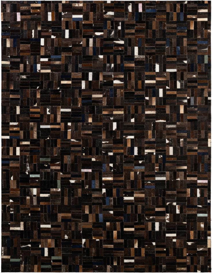 Detail image of 5' 1 x 8' Cowhide - Patchwork Rug