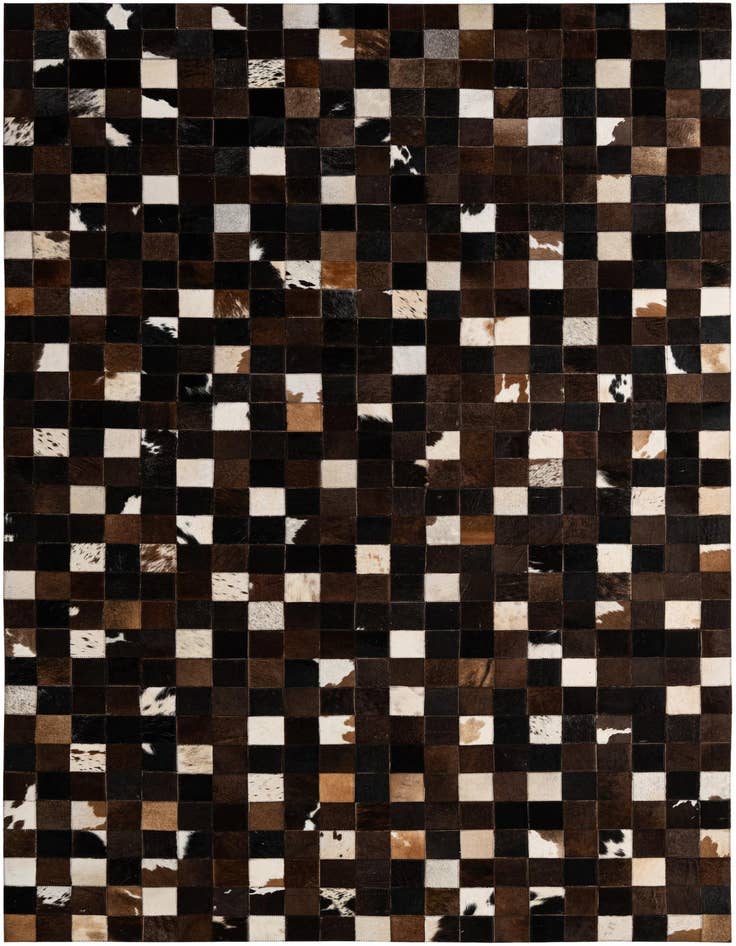 Detail image of 5' 1 x 7' 11 Cowhide - Patchwork Rug