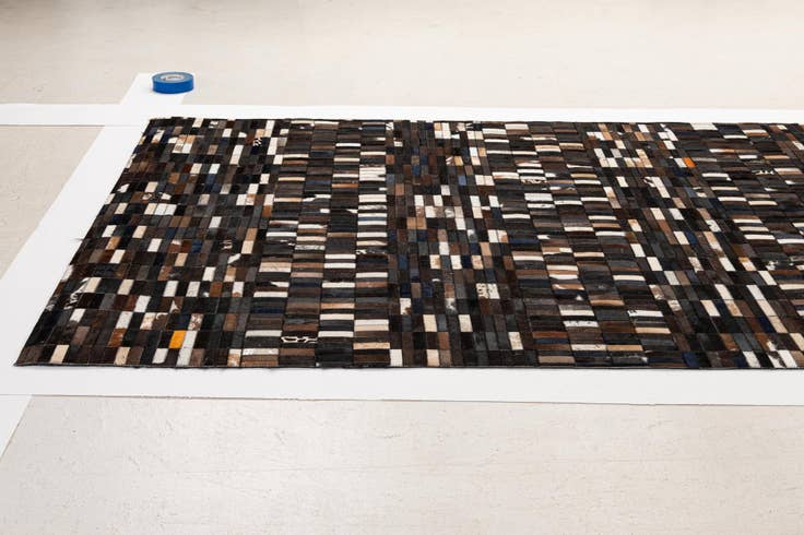 Detail image of 5' 1 x 8' Cowhide - Patchwork Rug