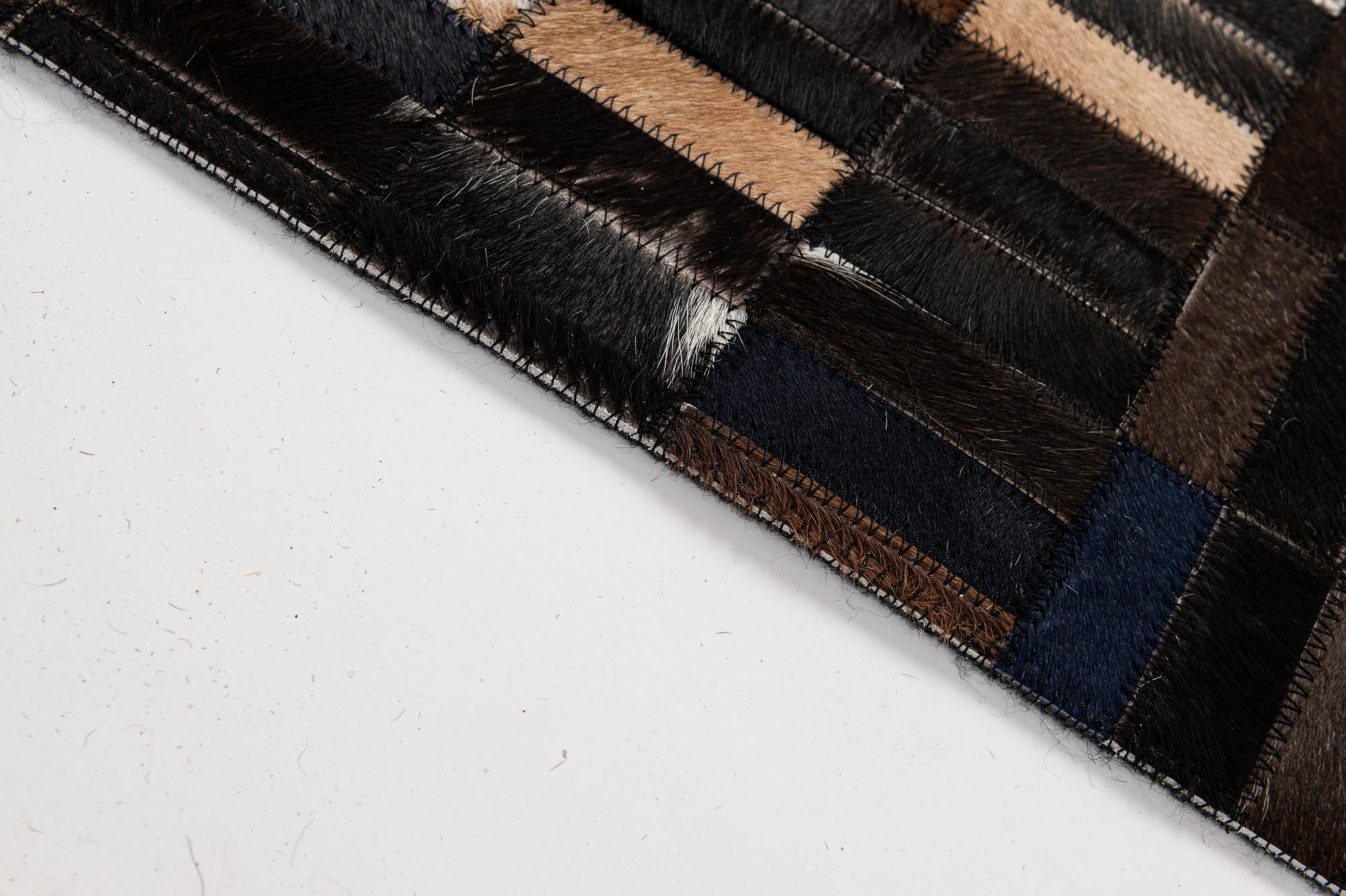 5' 1 x 8' Cowhide - Patchwork Rug