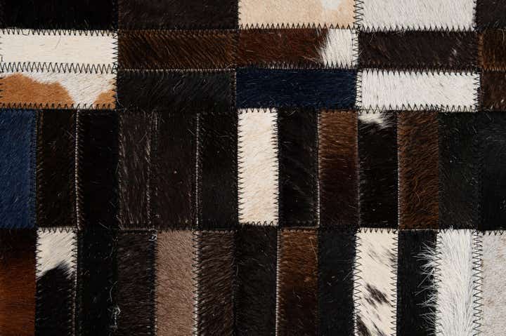 5' 1 x 8' Cowhide - Patchwork Rug