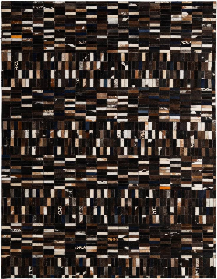 Detail image of 5' 1 x 8' Cowhide - Patchwork Rug