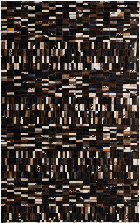 Detail image of 5' 1 x 8' Cowhide - Patchwork Rug