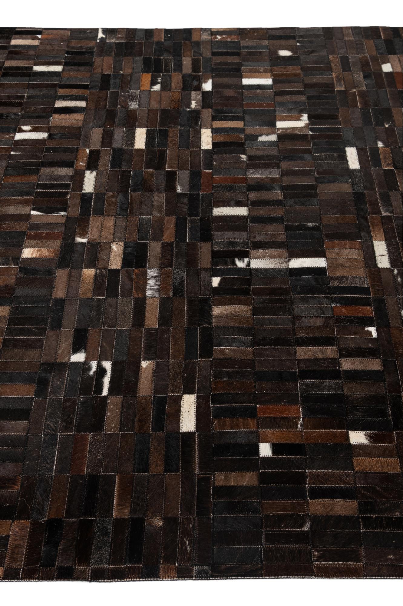 5' 1 x 8' Cowhide - Patchwork Rug