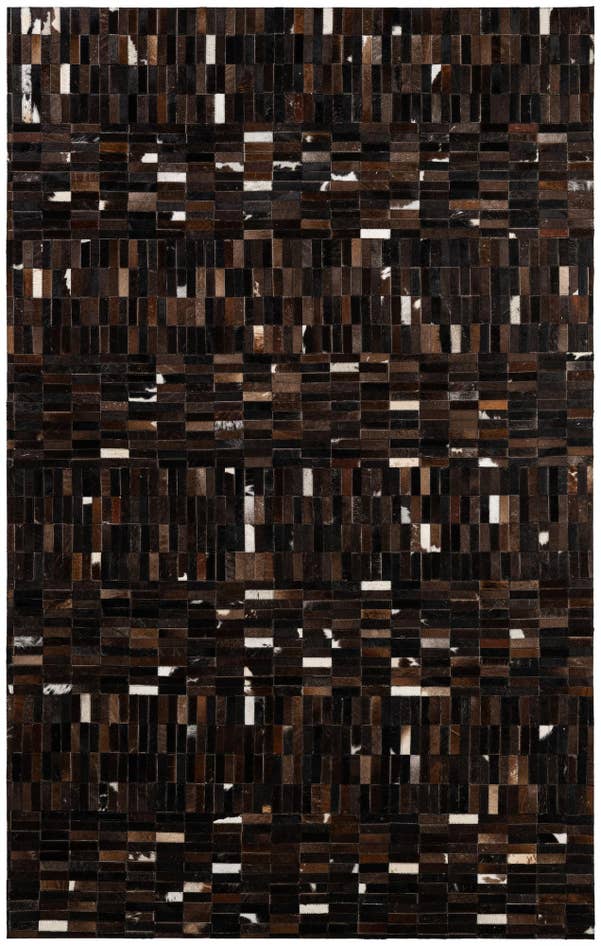 Detail image of 5' 1 x 8' Cowhide - Patchwork Rug