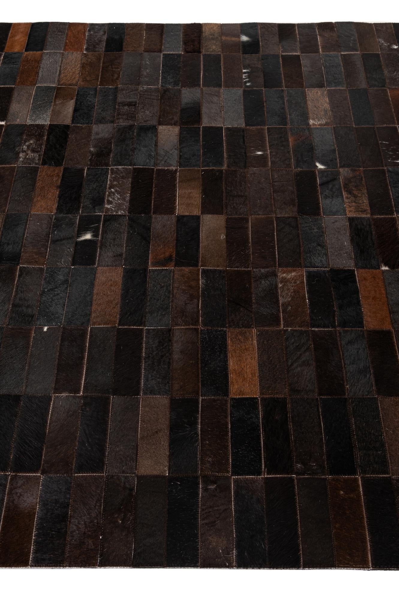 4' 11 x 8' 1 Cowhide - Patchwork Rug