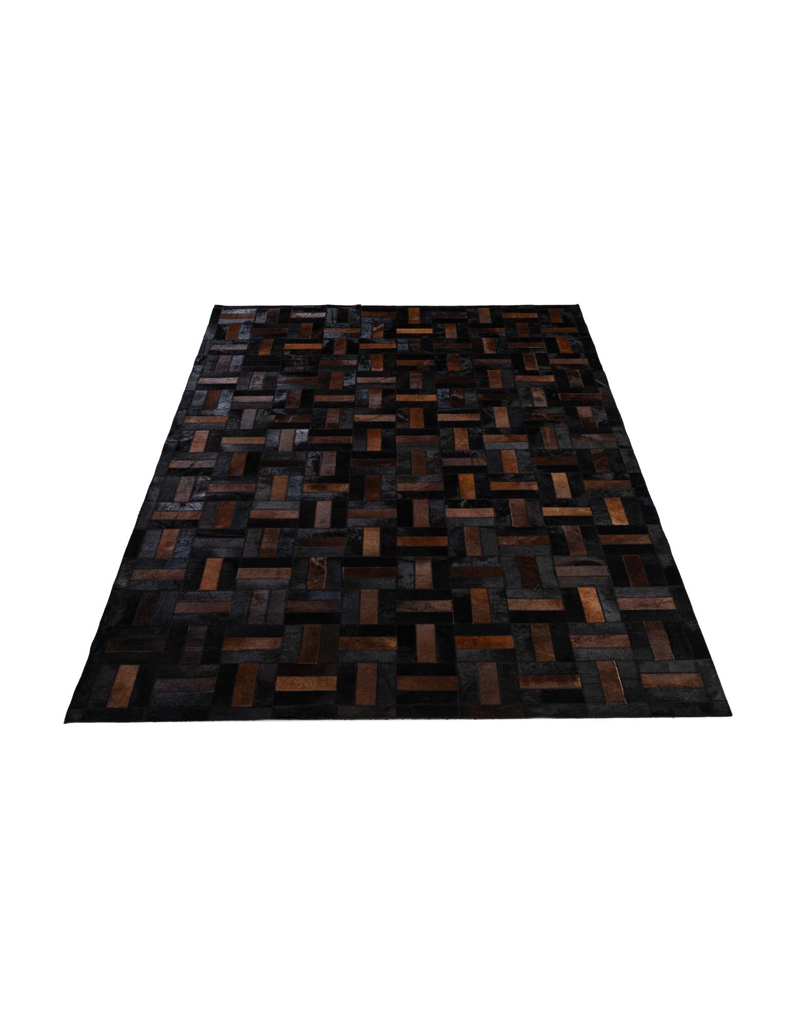 5' 3 x 8' 1 Cowhide - Patchwork Rug
