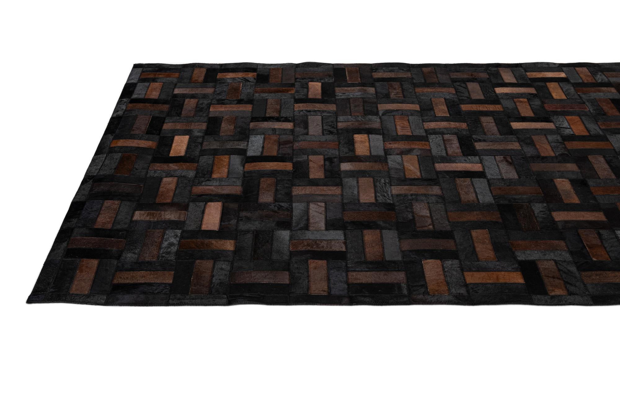 5' 3 x 8' 1 Cowhide - Patchwork Rug