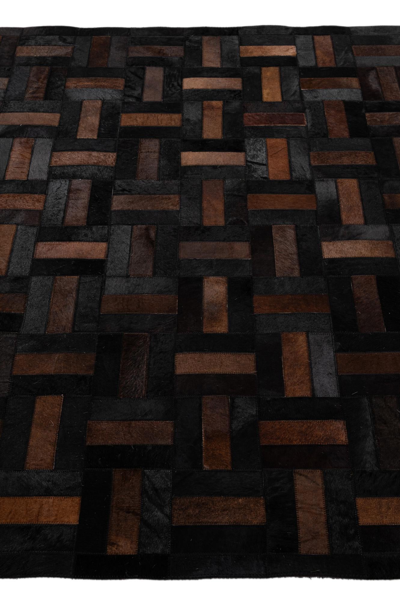 5' 3 x 8' 1 Cowhide - Patchwork Rug
