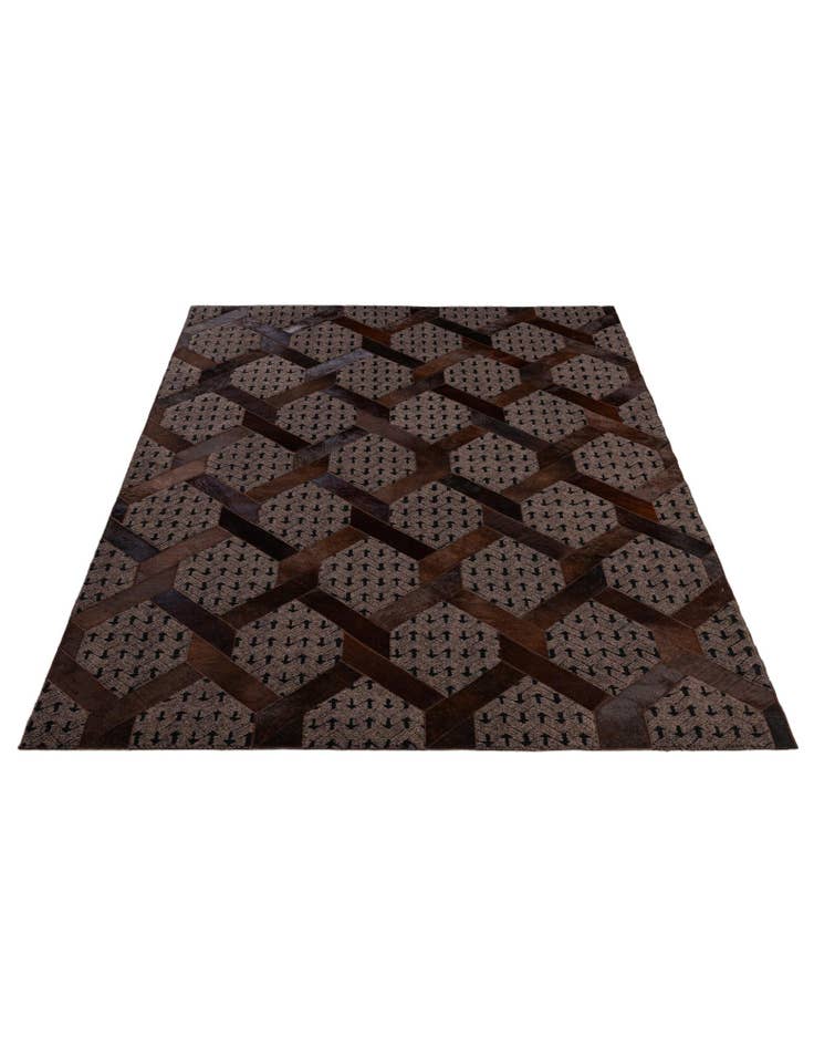 Detail image of 5' 3 x 7' 10 Cowhide - Patchwork Rug