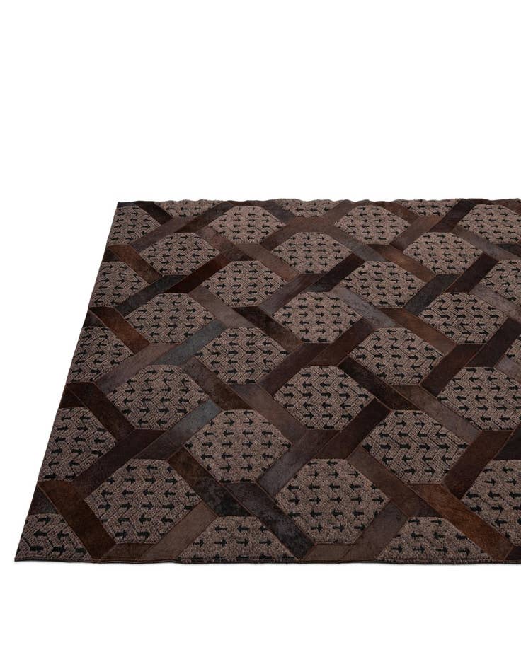 Detail image of 5' 3 x 7' 10 Cowhide - Patchwork Rug