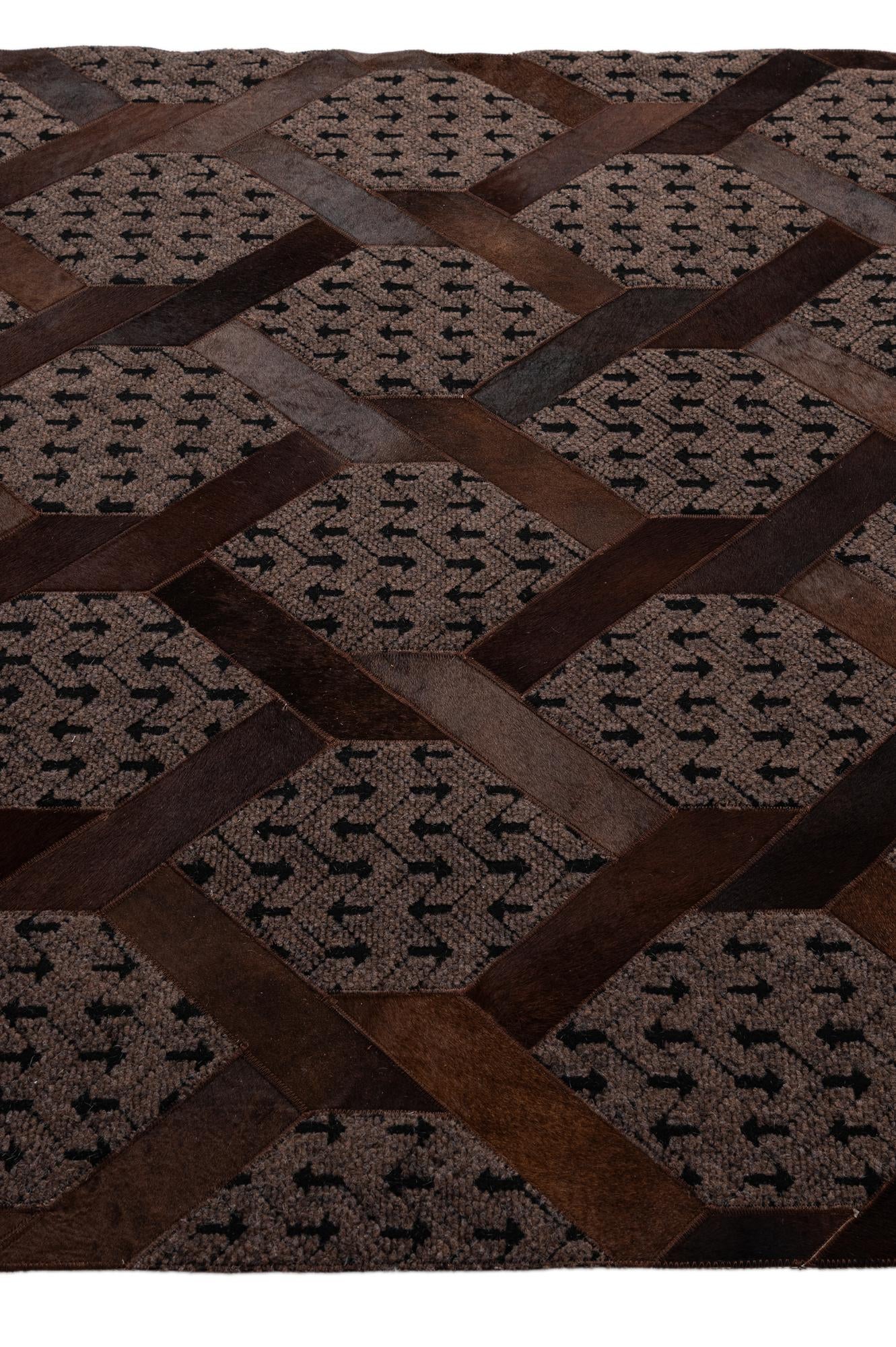 5' 3 x 7' 10 Cowhide - Patchwork Rug