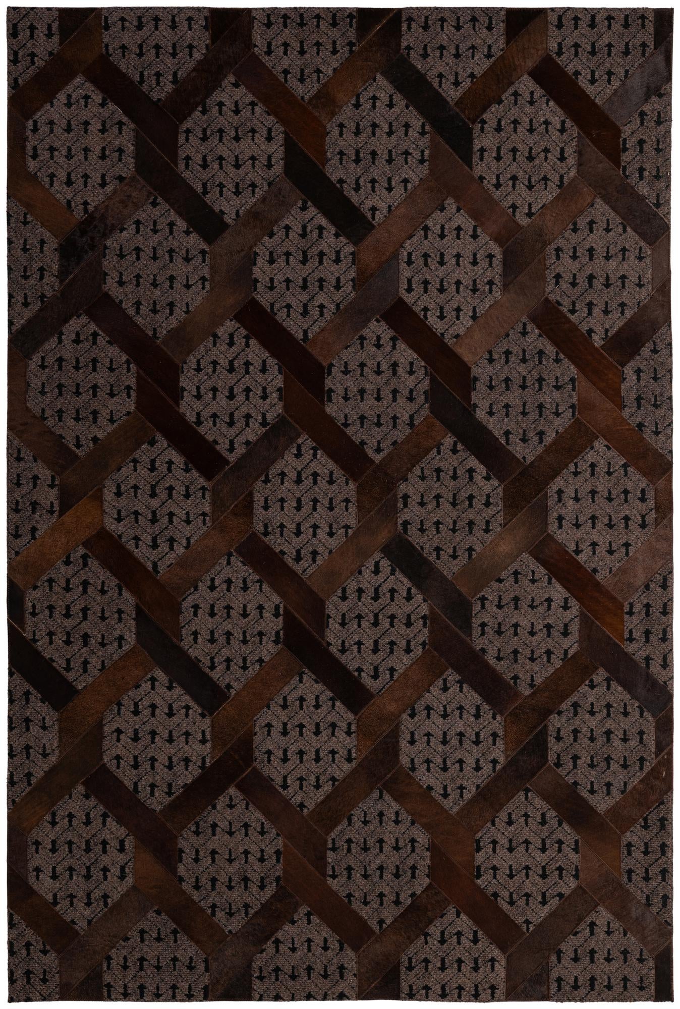 5' 3 x 7' 10 Cowhide - Patchwork Rug