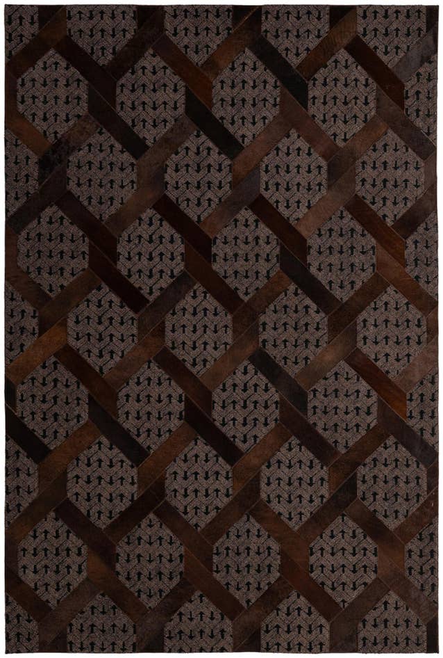 Detail image of 5' 3 x 7' 10 Cowhide - Patchwork Rug