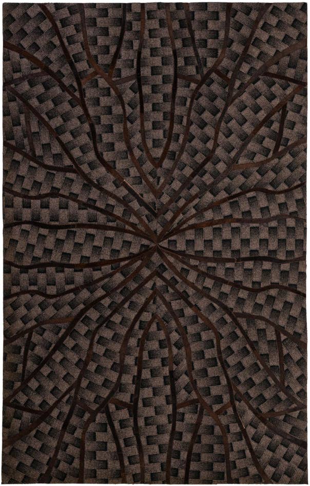 Detail image of 5' 1 x 8' 1 Cowhide - Patchwork Rug