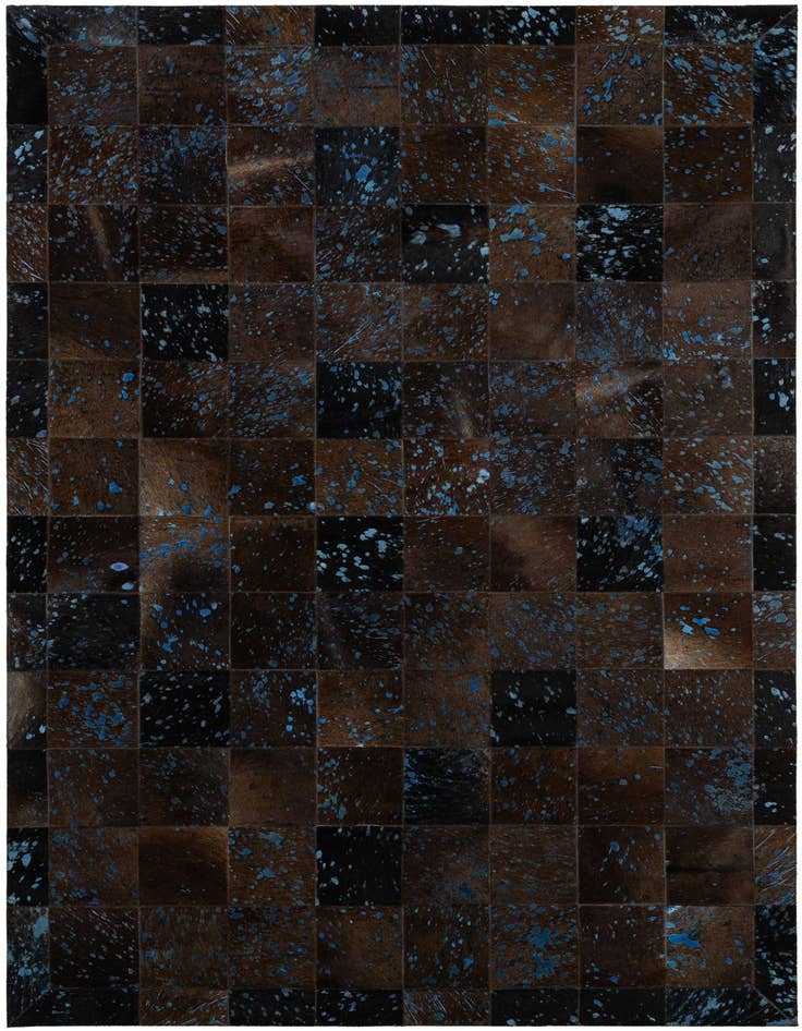 Detail image of 4' 7 x 6' 7 Cowhide - Patchwork Rug