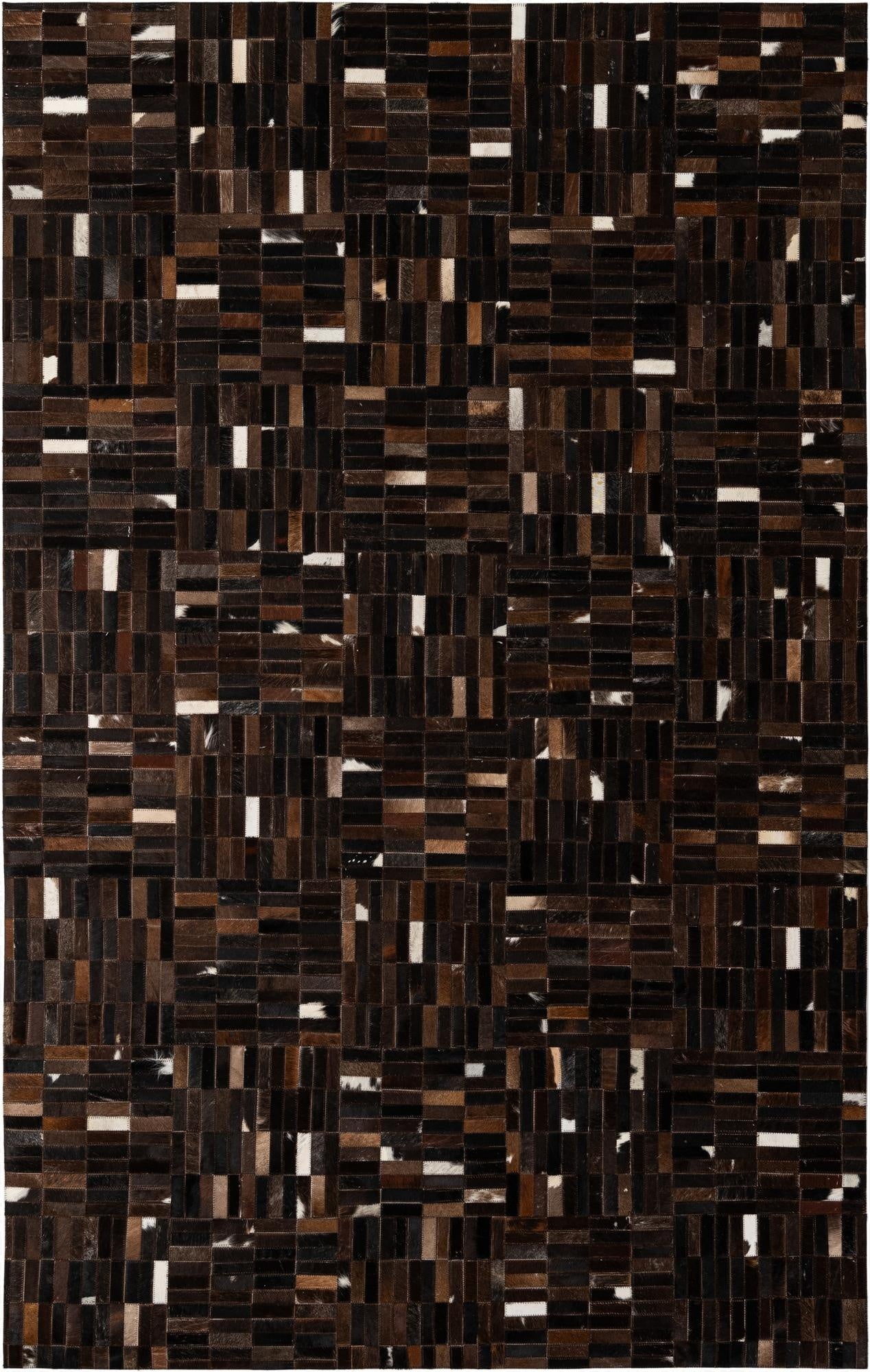 5' 1 x 8' Cowhide - Patchwork Rug