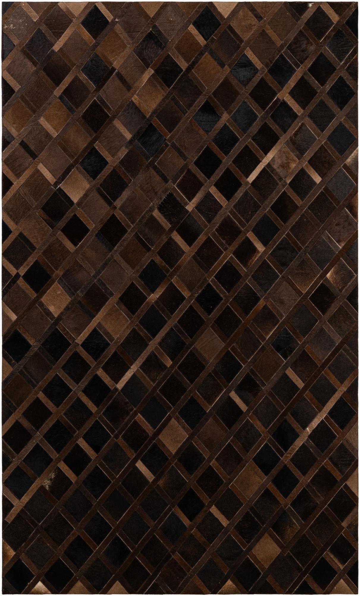 4' 11 x 8' 3 Cowhide - Patchwork Rug
