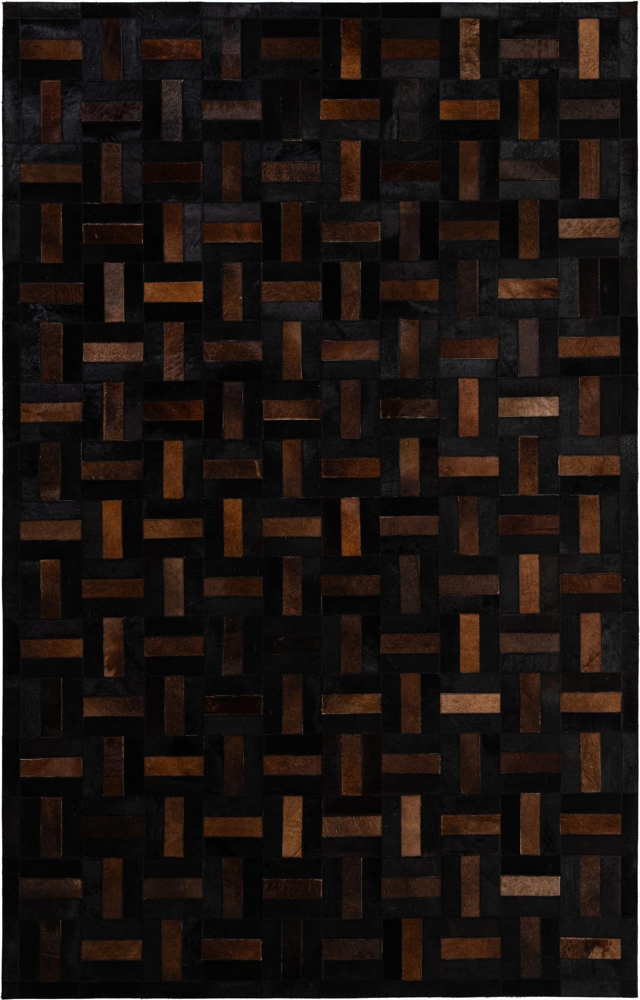 5' 3 x 8' 1 Cowhide - Patchwork Rug