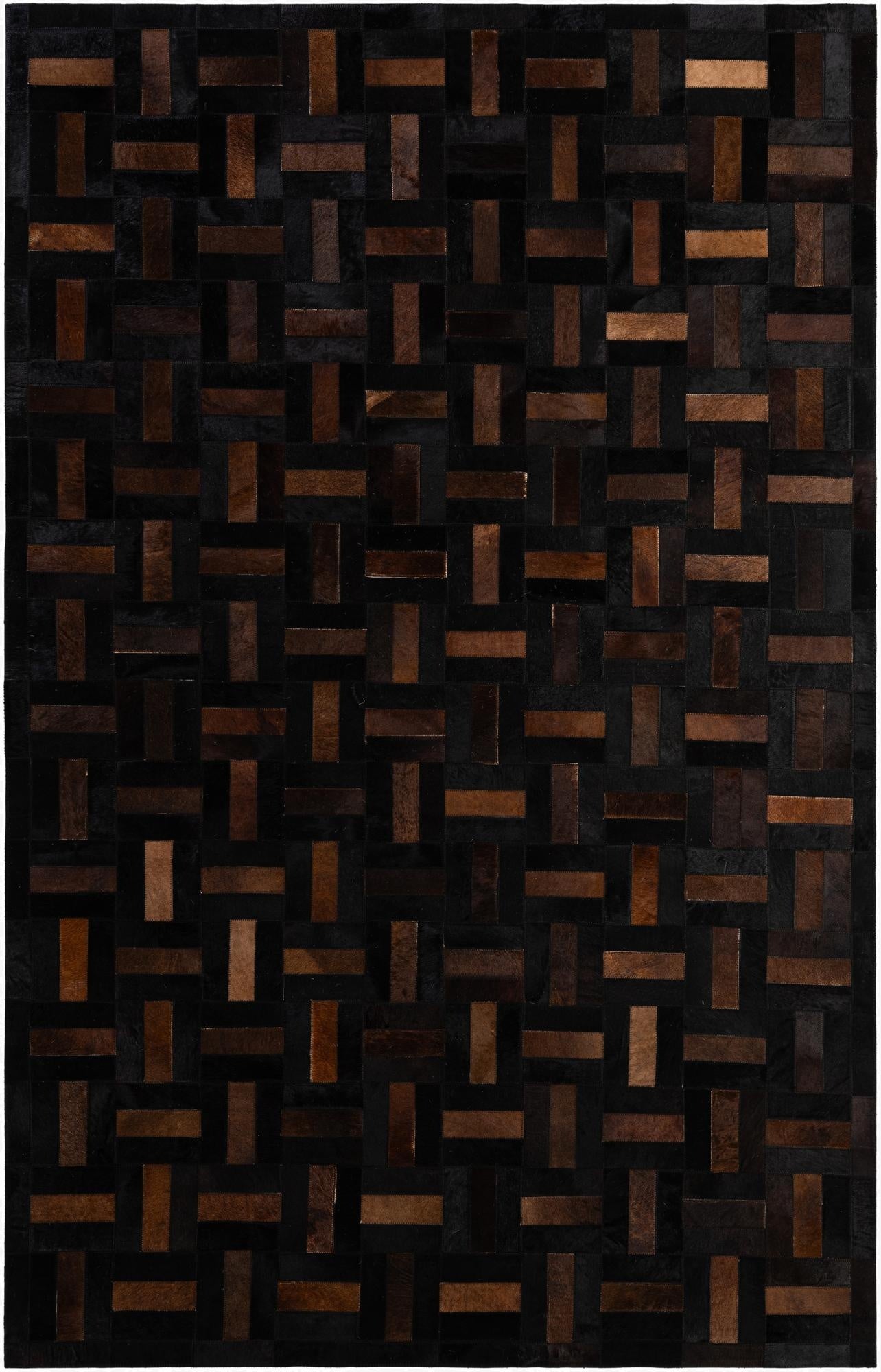 5' 2 x 8' 1 Cowhide - Patchwork Rug