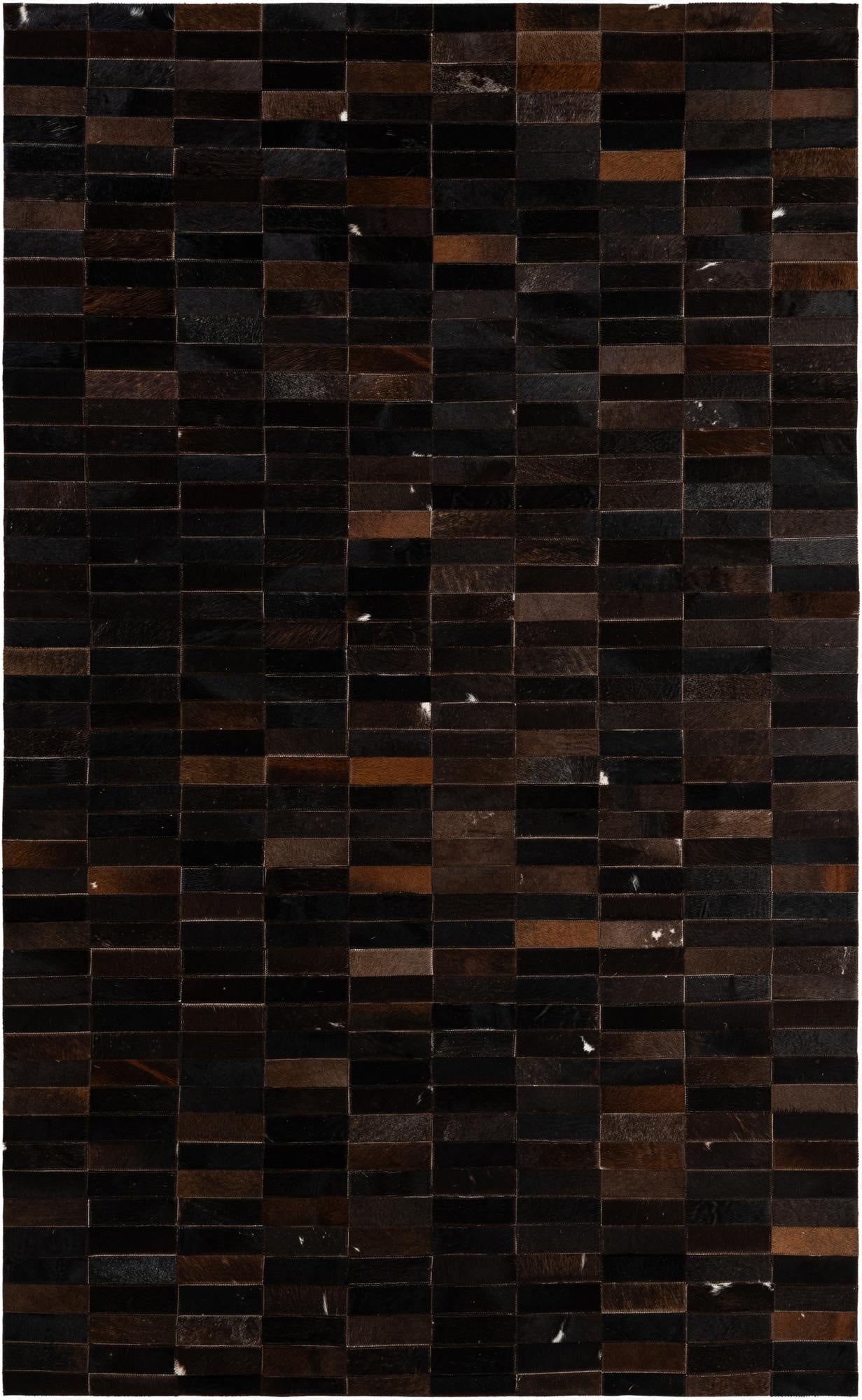 4' 11 x 8' Cowhide - Patchwork Rug