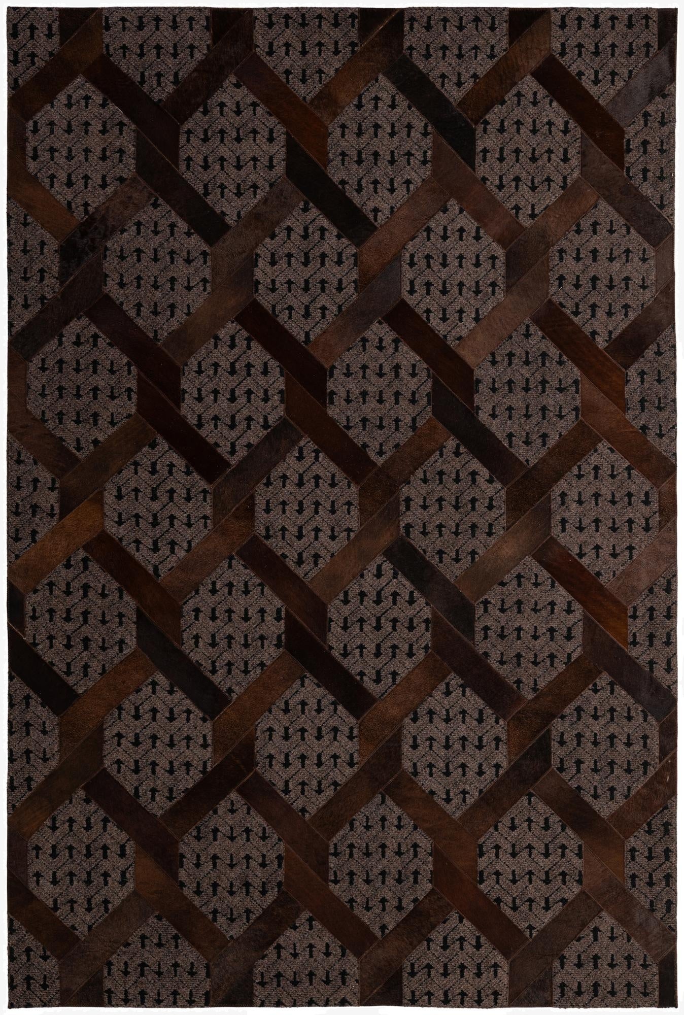 5' 3 x 7' 10 Cowhide - Patchwork Rug