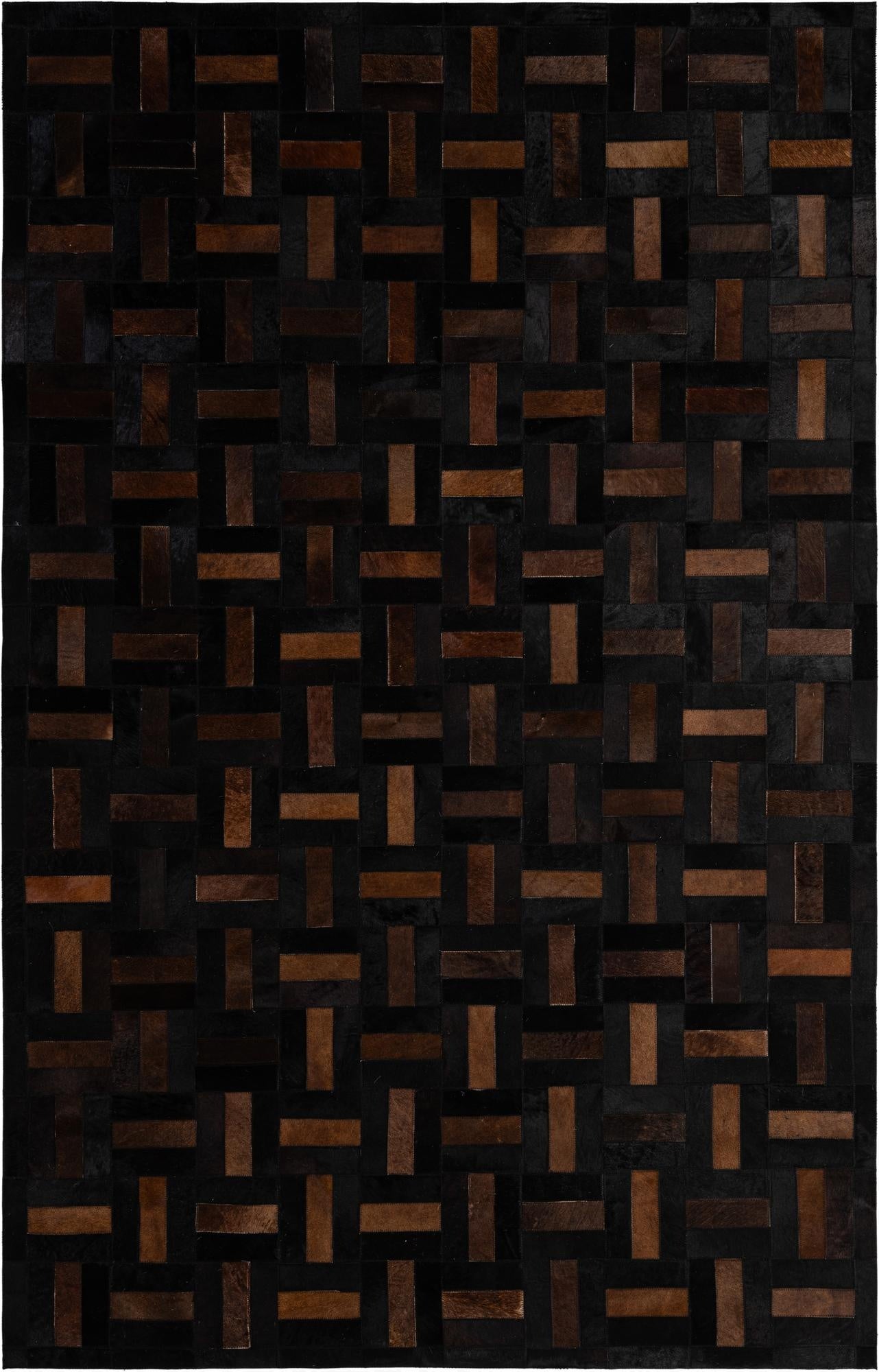 5' 3 x 8' 2 Cowhide - Patchwork Rug