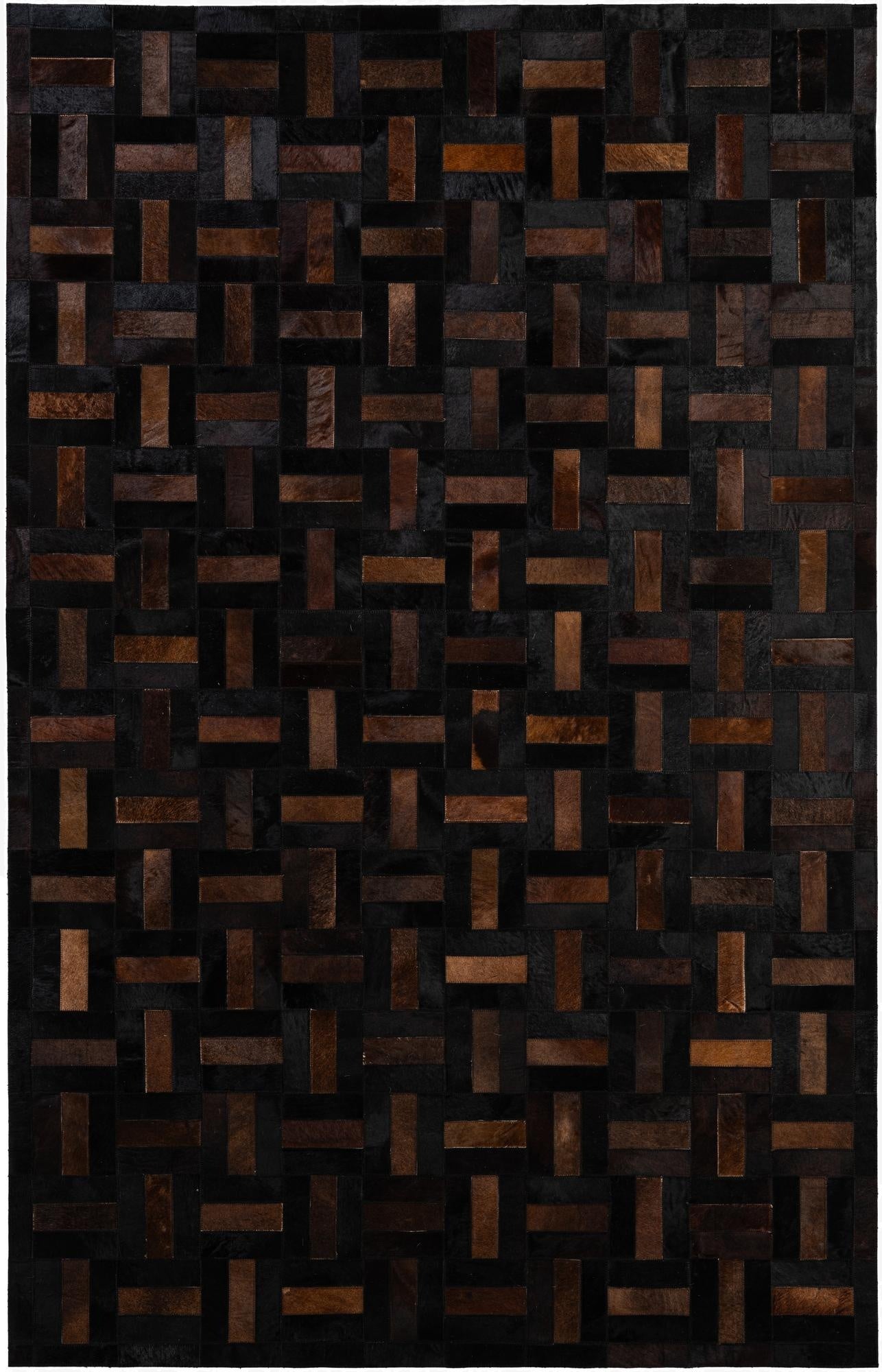 5' 3 x 8' 2 Cowhide - Patchwork Rug