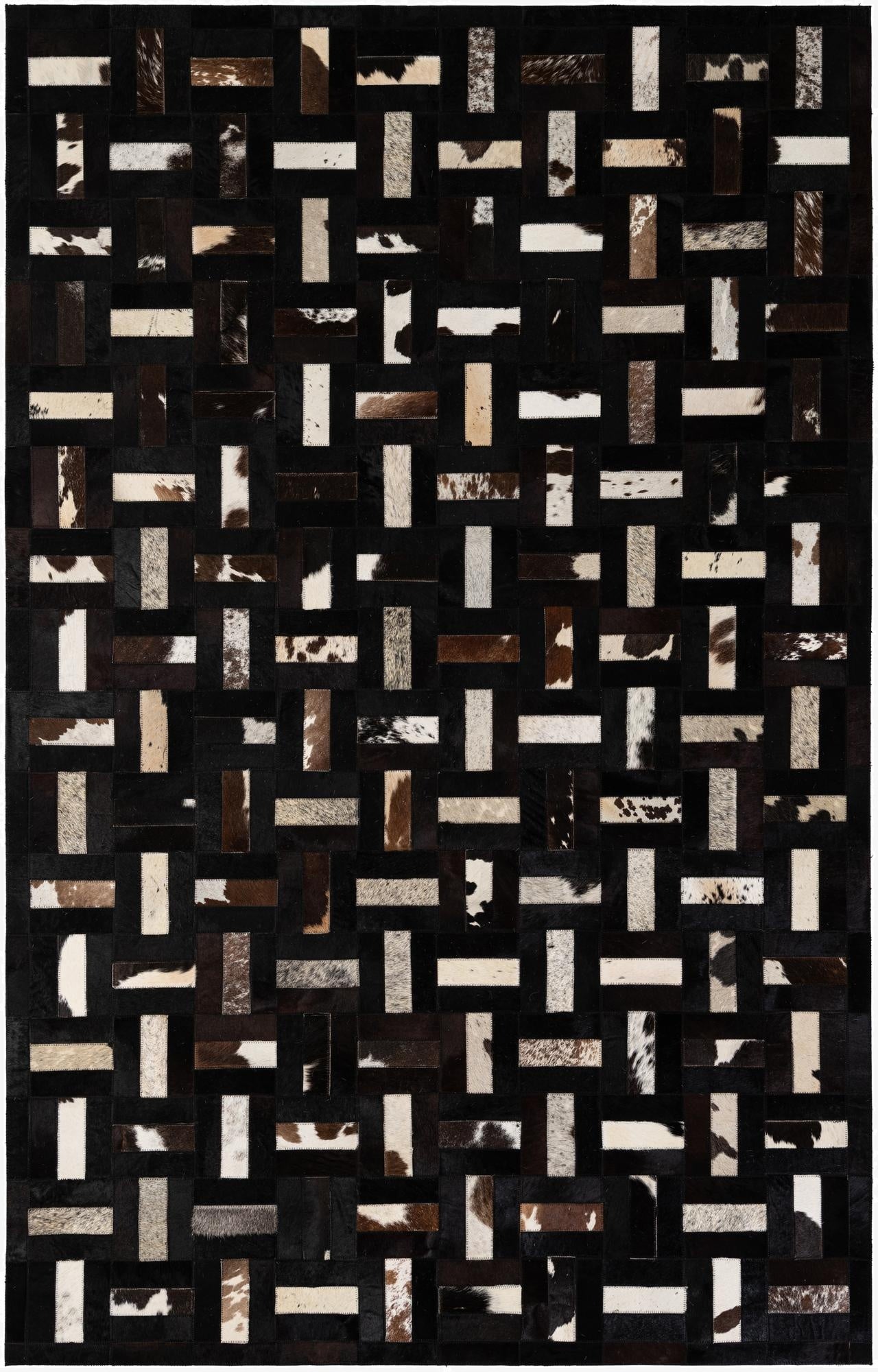 5' 3 x 8' 1 Cowhide - Patchwork Rug