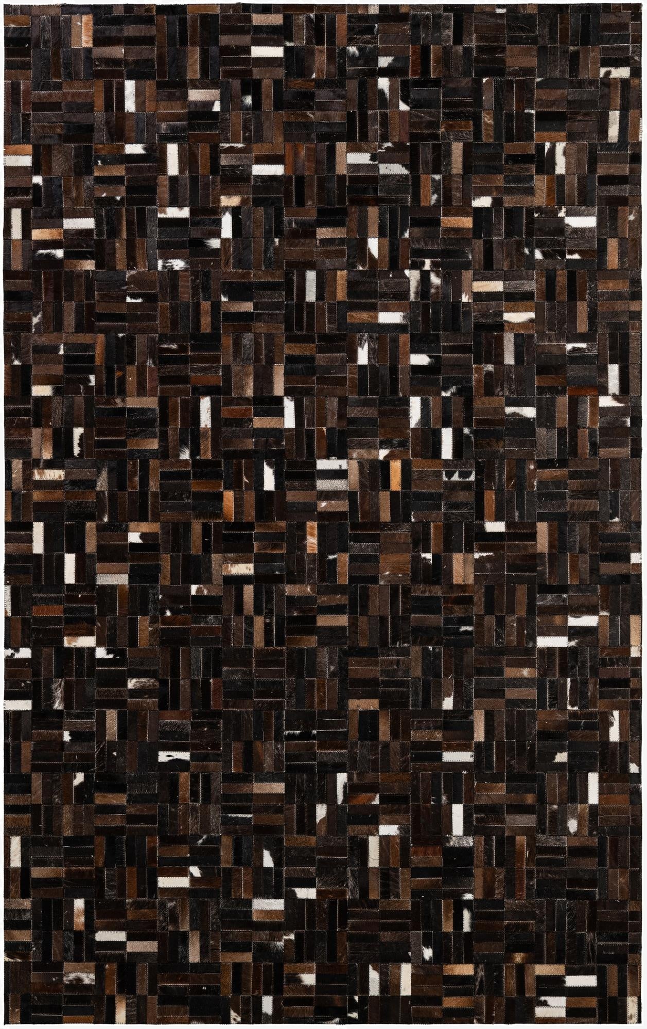 5' 1 x 8' Cowhide - Patchwork Rug