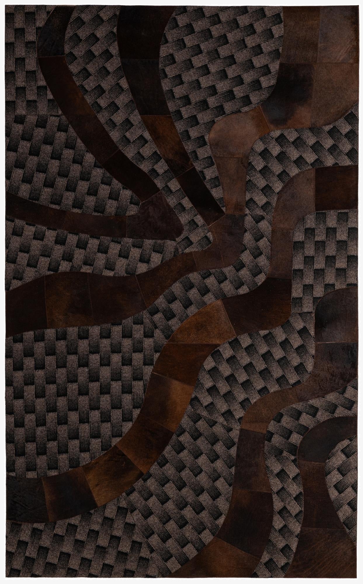 5' x 8' 1 Cowhide - Patchwork Rug