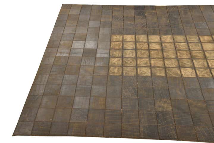 5' x 8' 4 Cowhide Leather Rug