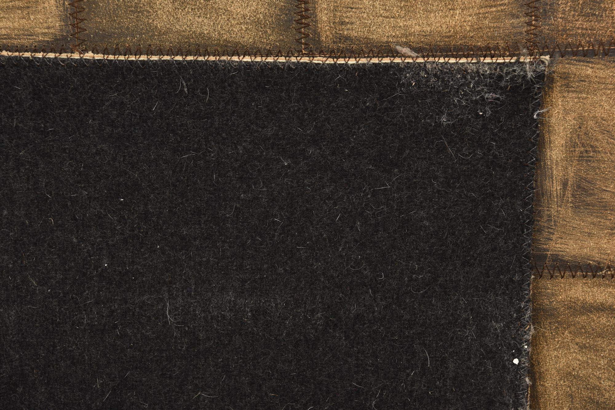 5' x 8' 4 Cowhide Leather Rug