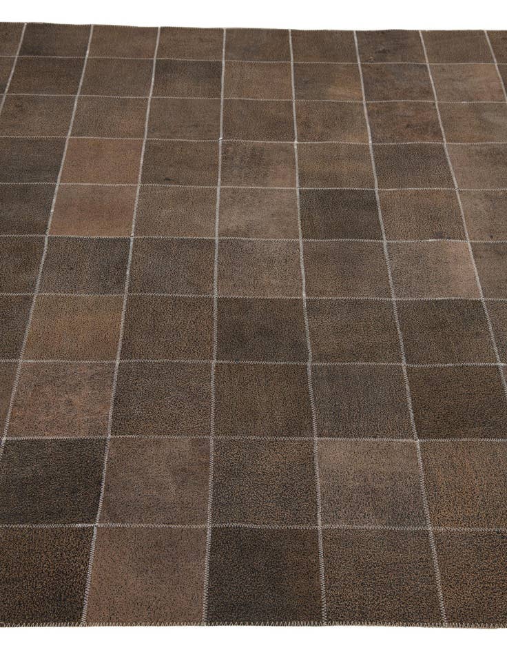 Detail image of 4' 10 x 7' 10 Cowhide Leather Rug