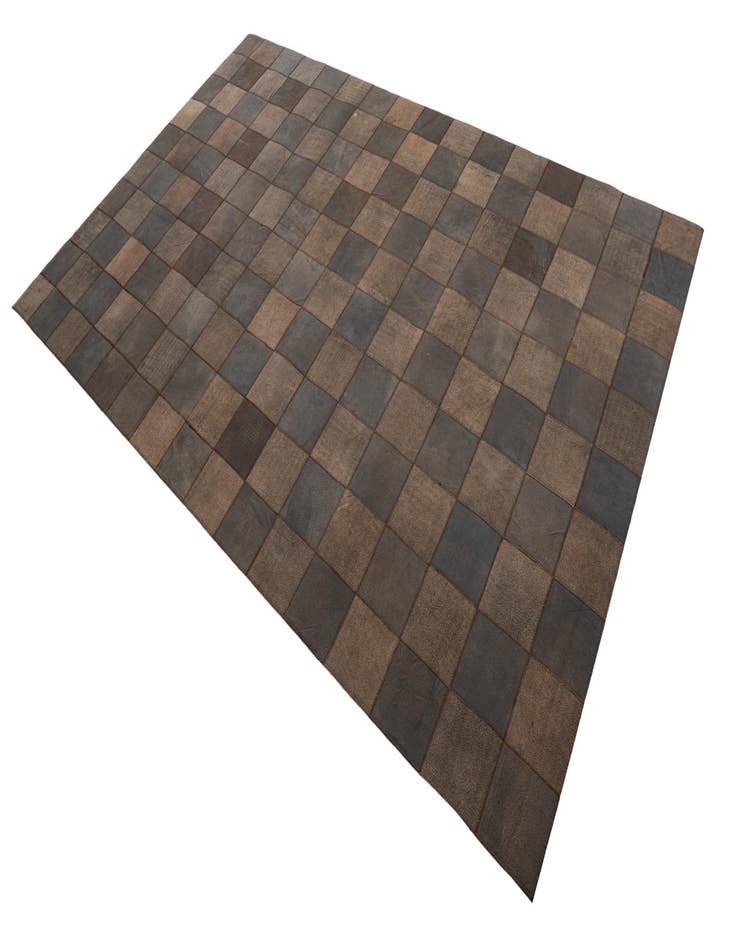 Detail image of 5' x 7' 10 Cowhide Leather Rug