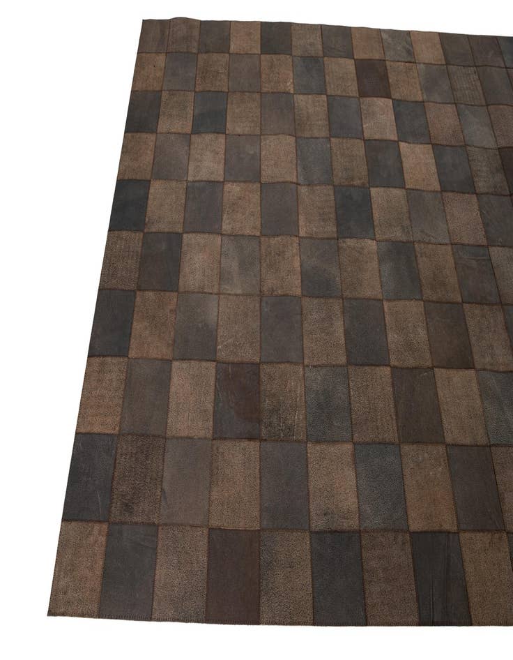 Detail image of 5' x 7' 10 Cowhide Leather Rug