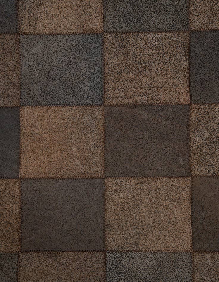 Detail image of 5' x 7' 10 Cowhide Leather Rug