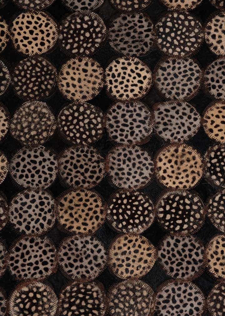 5' 1 x 7' 10 Cowhide Leather Rug