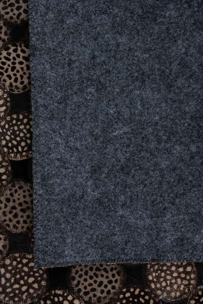 5' 1 x 7' 10 Cowhide Leather Rug