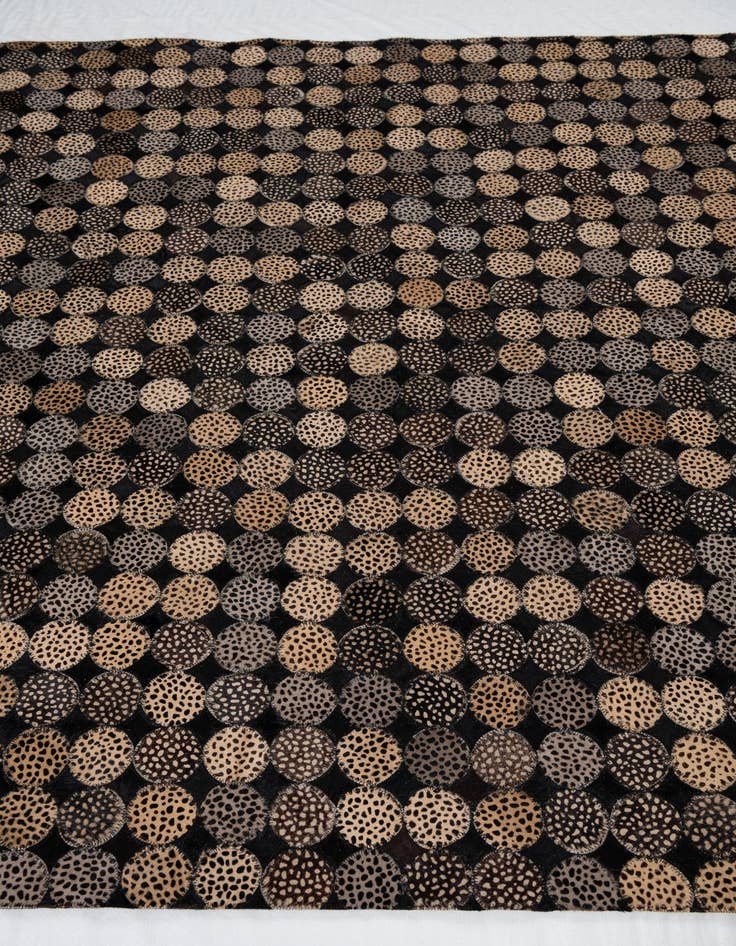 Detail image of 5' 2 x 7' 8 Cowhide Leather Rug
