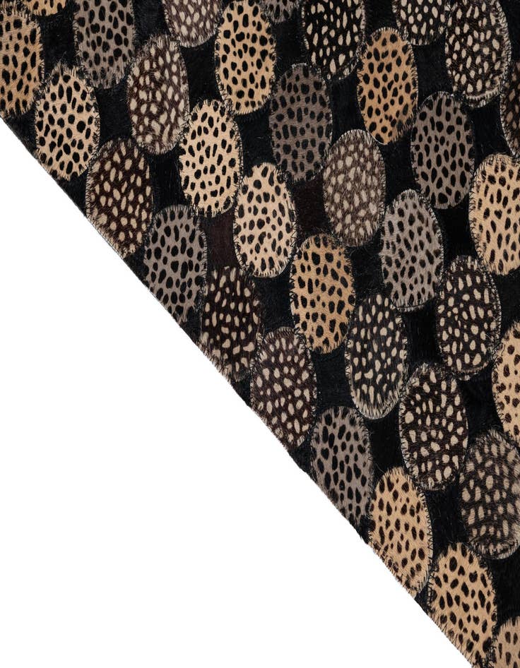 Detail image of 5' 2 x 7' 8 Cowhide Leather Rug