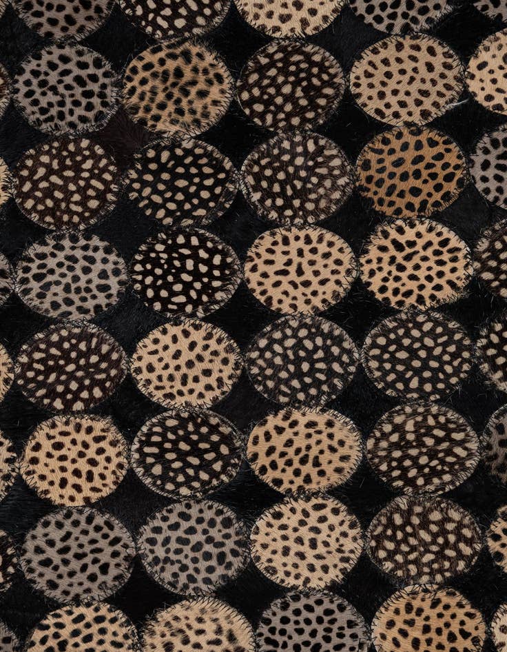 Detail image of 5' 2 x 7' 8 Cowhide Leather Rug