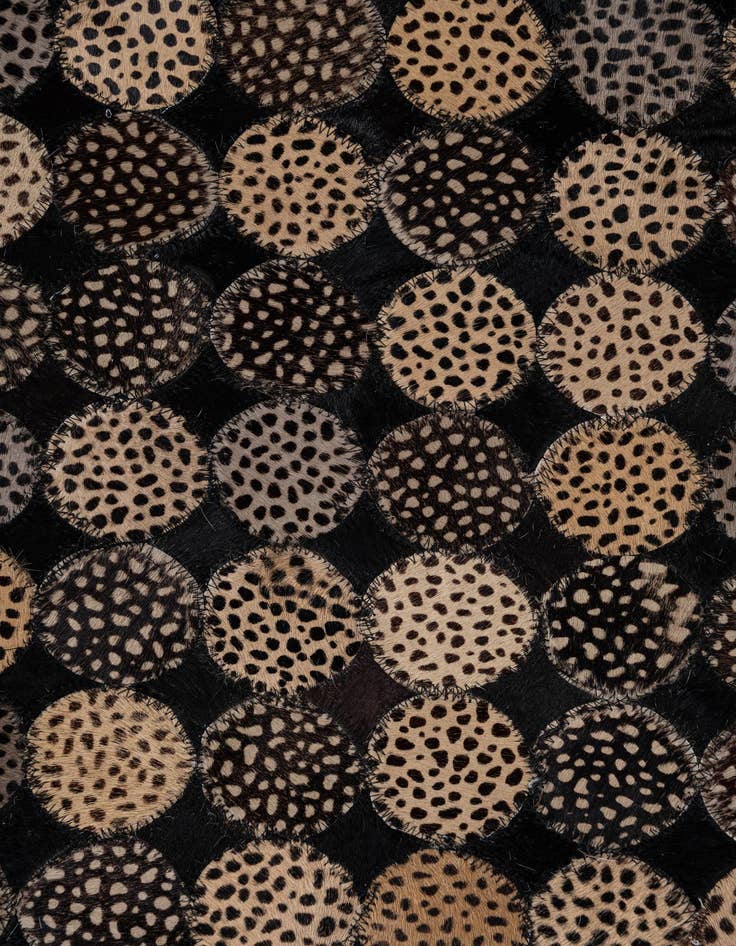 Detail image of 5' 2 x 7' 8 Cowhide Leather Rug